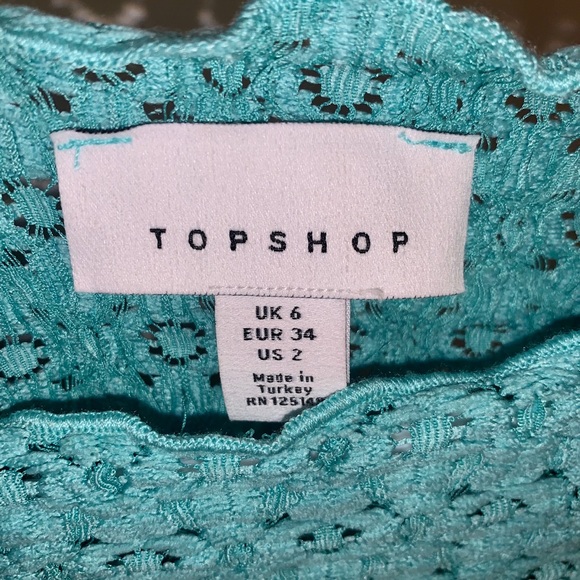 Topshop Turquoise Crop Top - Picture 5 of 5